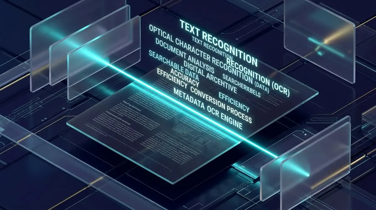 Vícejazyčný engine optického rozpoznávání znaků: převod rastrových skenů na prohledávatelné soubory sandwich PDF bez ukládání dat na serverech.